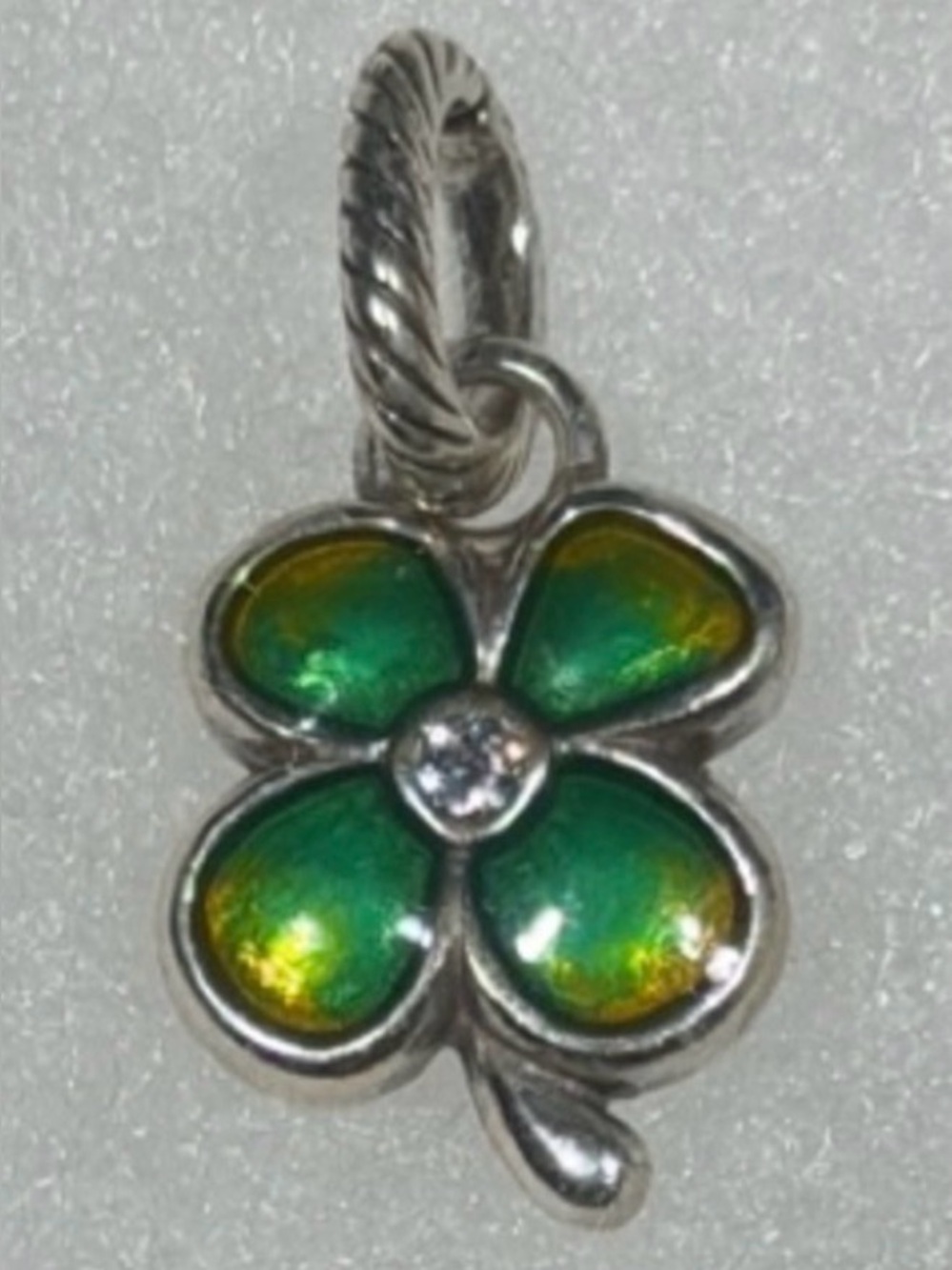 🍀 Brighton Vintage ‘lucky’ ’Irish’ Green Enamel Four-Leaf Clover Pendant Charm!